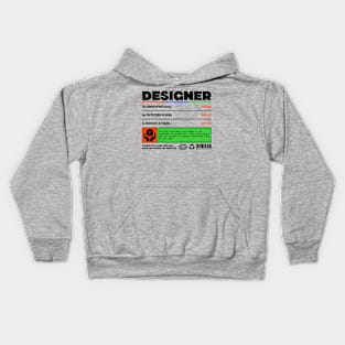 Sarcastic Chart For Designers Kids Hoodie